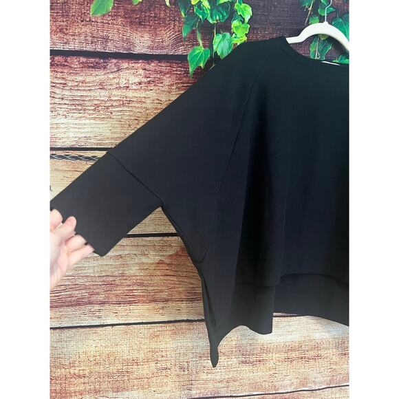 COG The Big Smoke Sweatshirt Pullover Crewneck One Size Black Dolman Sleeves - Picture 2 of 6